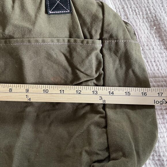 Lola Pilar Hawaii Tote Shoulder Bag Waxed Canvas Olive Pink Tyvek Lining YKK Zip - Picture 7 of 11